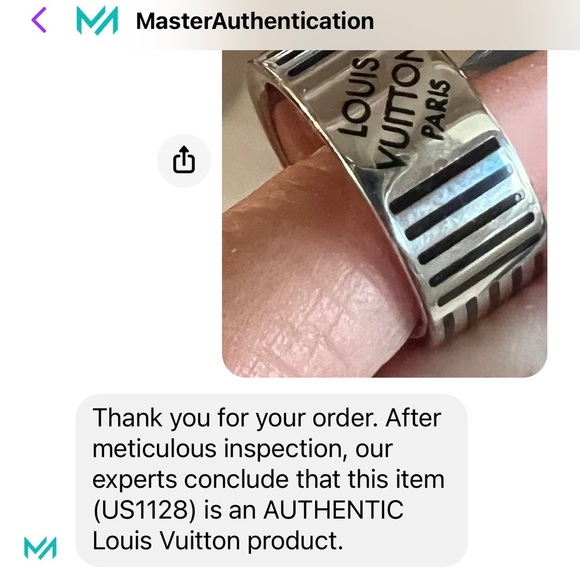 Beautiful Louis Vuitton Unisex Ring Mint Condition - Picture 13 of 13